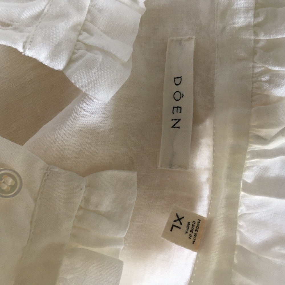 Doen White Ruffled Blouse - Picture 7 of 8
